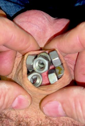 Literally busting a nut