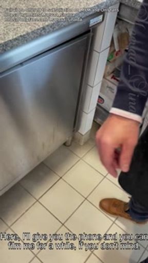 STRANGER CHALLENGE - I ask a stranger to fuck me in the stockroom of a pizzeria