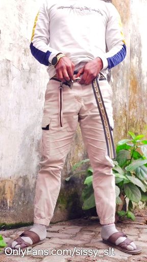 Impotent Infertile Sissy Pissing in Different Positions