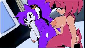 needIemouse shantae X amy rose sonic the hedgehog