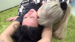 blow raspberries continuously for 2 minutes a