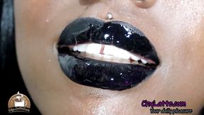 Black matte to gloss lipstick