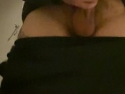 Daddy Dirty Talks and play with Balls in Bathroom Stall