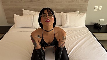 EMO GOTH GIRL DEEPTHROAT MY DICK AND GETS FUCKED - Petrova Kath FULL