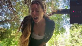 A Walk In The Woods Never Felt So Good! Public Orgasm Almost Caught!