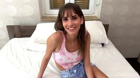 18yo skinny lili charmelle gets a messy creampie