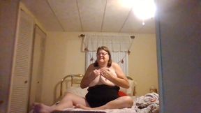 playing on my  bed in black