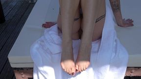 behind the scene, two swinger couples meet at the naturist campsite.