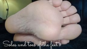 Soles and toes of the feet
