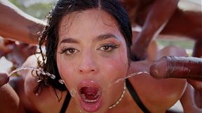 This Venezuelan whore likes to eat black dicks and put them in her pussy and ass at the same time