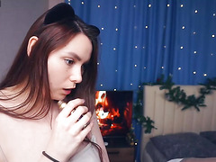 Cute chubby lelsbian french kiss