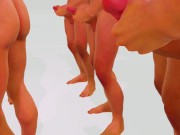 in glasses and panama sucked his friend in front of a crowd of men who liked it and everyone finishe