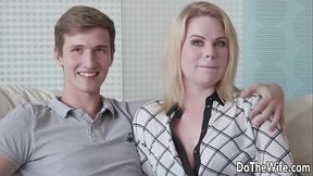 Big Ass Blonde Adry Berty Rides a Stranger in Front of Her Cuck