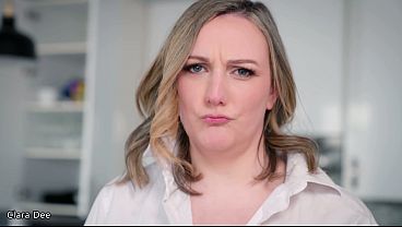 Curvy blonde milf Clara Dee gets pegged in POV roleplay