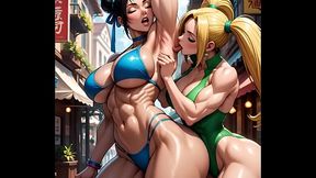 Chun-Li es una exhibicionista a la que le gusta calentar con su cuerpo de gym