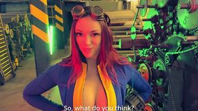 Busty vault dweller offers her pussy to a stranger