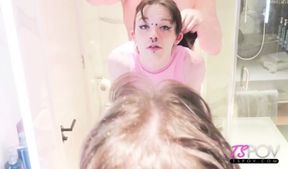 Gothic Trans Bimbo Choked Gushed Fucked Doggy POV Destruction