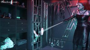 Bastinado in a restrained cage part 2 _Mistress Lunatika