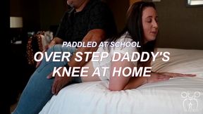 Paddled at School - Over Step Dad’s knee at Home - 720p