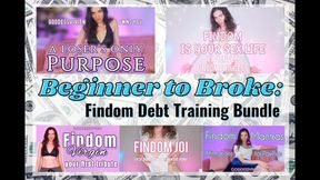 Beginner to Broke Findom Debt Train Bundle 5 clips in 1
