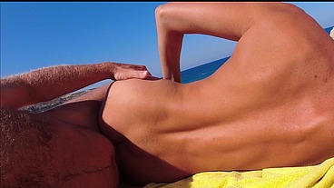 Pornography on a public beach