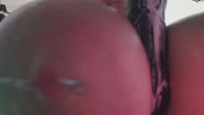 Nude BBC Dildo Lotion Worship – Massive Bare Tits & Thick Black Cock: Close-Up Tit-Fuck, Jiggling, Swinging, Moaning & Non-Stop Filthy Talk with Excessive Creamy Lotion All Over