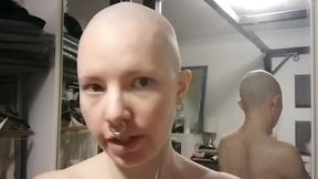 oiling up my freshly shaved head :)