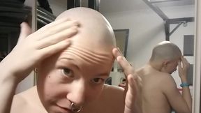 oiling up my freshly shaved head :)