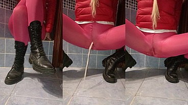 Pee my tight leggings
