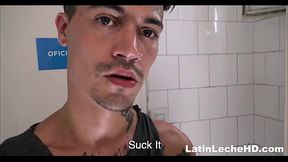 Amateur Bad Boy Spanish Latino Paid Cash For Threesome In Public Restroom POV