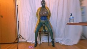 Latex Girl with XXX- Huge Boobs in Public Pleasures Huge Dildo & BJ in Transparent Outfit PART 3