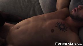 Muscular Johnny Bronco flexes muscles while bouncing his pawg on the big blac