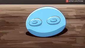 Shion gets slimed and sucked dry by Rimuru Tempest