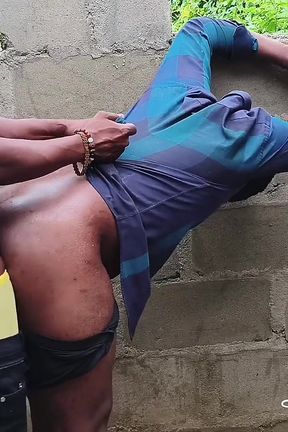 Dogging That Big African Chubby Bitch While Standing