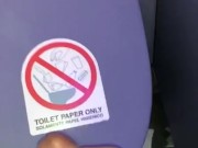 Jacking my dick because I was bored on the plane... cumshot on onlyfans