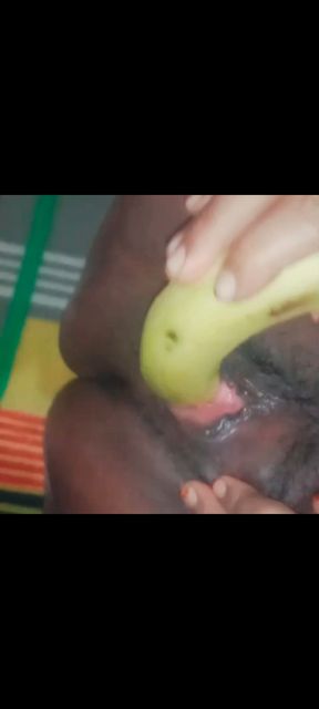 Aunty playing with banana and her husband banana