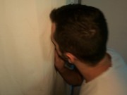 Amateur gloryhole - Uncut tradie desperate for release on his lunch break at my home made glory hole