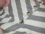 Girl in Vintage Dress and Big Tits let Me Play with Her Niples