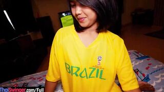 World Cup jersey Thai 18 yo amateur private oral sex and cowgirl fucking