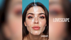 Innocent Blonde Face Flooded - Bukkake Tsunami