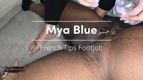 Mya Blue French Tips Footjob