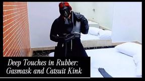 Deep Touches in Latex: Gasmask and Catsuit Kink & Intense Sensory Play - 8 Min MOV HD