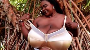 Black BBW showing extremely huge tits in compilation