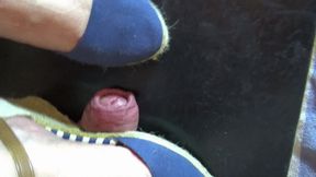 HEAVY COCK CRUSH ON THE FLOOR BOARD WITH CARLO BOSSI KITTEN HEELS SKETCHERS SHAPE UPS WEDGE ESPARILLES AND BARE FOOT CUM SHOT CAM 1 PT2