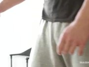 Maskurbate Str8 Neighbor Plays with Big Uncut Cock