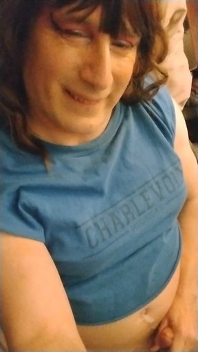 Transwoman morning masterbation fun