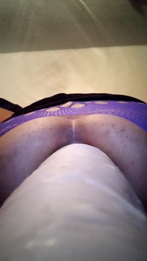 Dildo masturbation close up