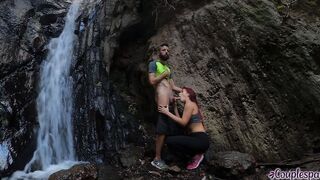 Outdoor Sex Inside A Waterfall
