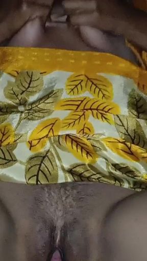 Epic moment from "Telugu wife and husband sex with saree at night time"