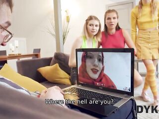 DYKE4K. 3 Harlots in a Gripping Vid